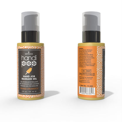SENSUVA - GEL DE MASSAGEM COMESTÍVEL PARA MASTURBAÇÃO HANDIPOP SABOR ORANGE CREAMSICLE 2 OZ.