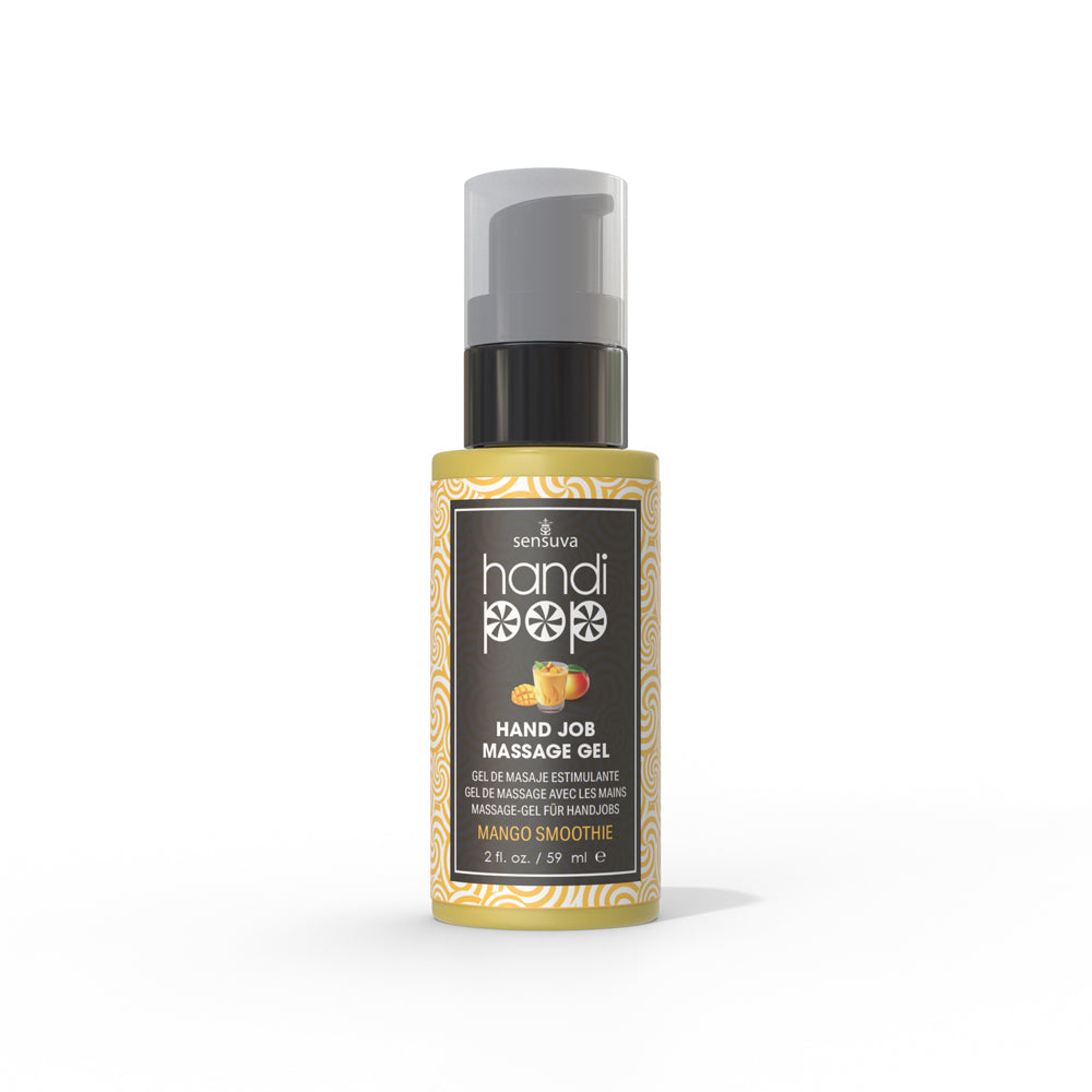 SENSUVA - GEL DE MASSAGEM COMESTÍVEL PARA MASTURBAÇÃO HANDIPOP MANGO SMOOTHIE 2 OZ.