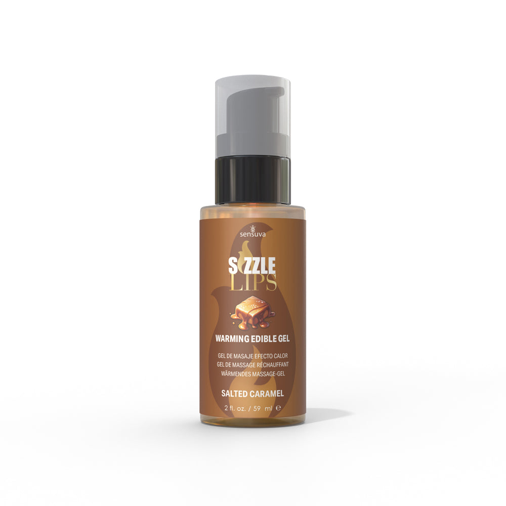 SENSUVA - SIZZLE LIPS WARMING GEL SALTED CARAMEL 2 OZ.
