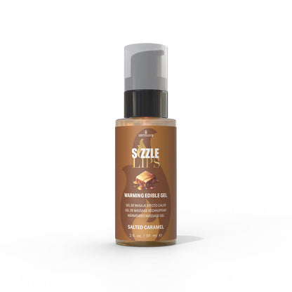 SENSUVA - SIZZLE LIPS WARMING GEL SALTED CARAMEL 2 OZ.