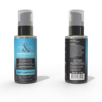 SENSUVA - ÓLEO DE MASSAGEM DE LUXO COM FEROMONAS ME & YOU SWEET TEMPTATION 59 ML