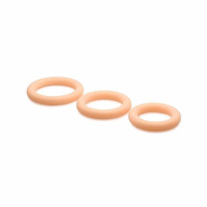 CURVE NOVELTIES - JOCK SILICONE COCK RING 3-PIECE SET LIGHT