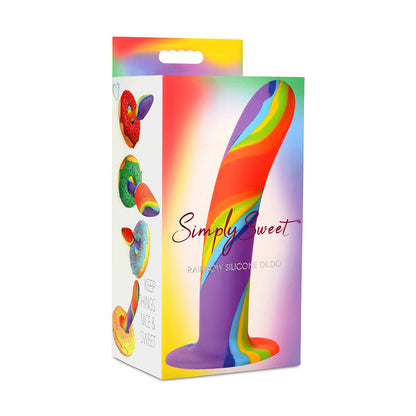 CURVE NOVELTIES - DILDO DE SILICONE RAINBOW SIMPLY SWEET