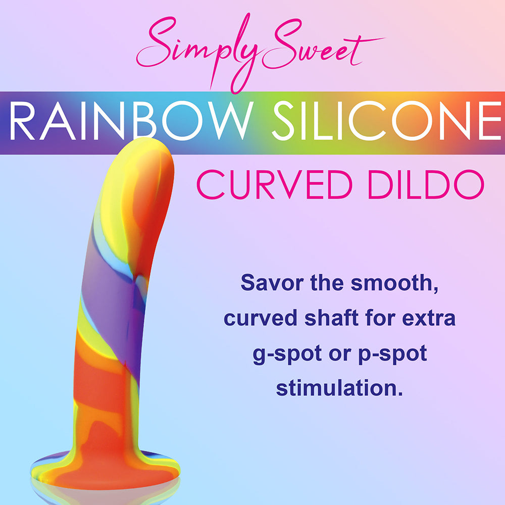 CURVE NOVELTIES - DILDO DE SILICONE RAINBOW SIMPLY SWEET