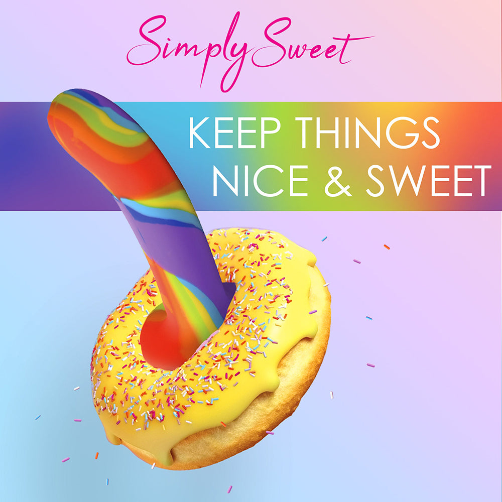 CURVE NOVELTIES - DILDO DE SILICONE RAINBOW SIMPLY SWEET