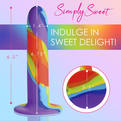 CURVE NOVELTIES - DILDO DE SILICONE RAINBOW SIMPLY SWEET