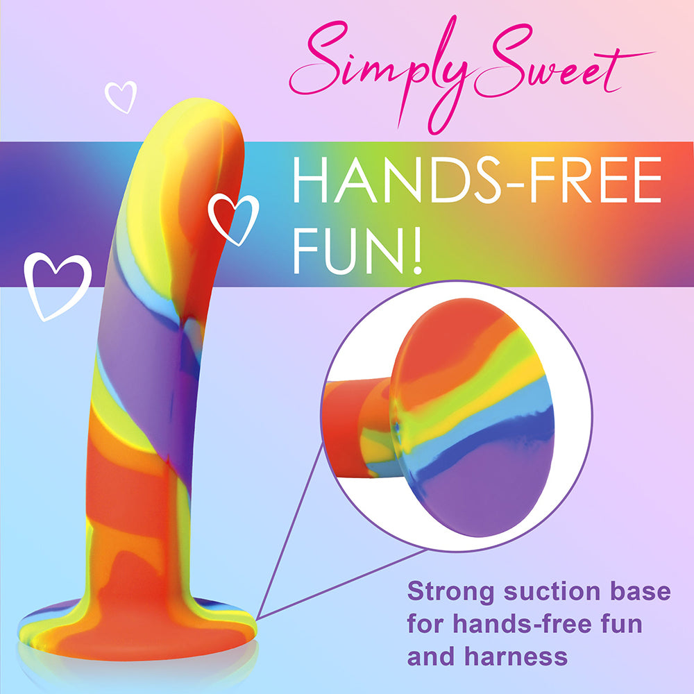 CURVE NOVELTIES - DILDO DE SILICONE RAINBOW SIMPLY SWEET