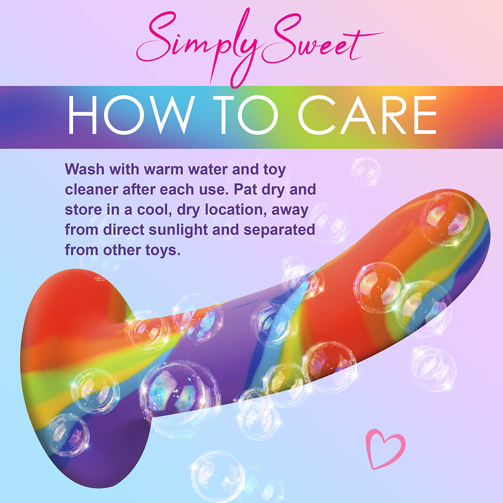 CURVE NOVELTIES - DILDO DE SILICONE RAINBOW SIMPLY SWEET