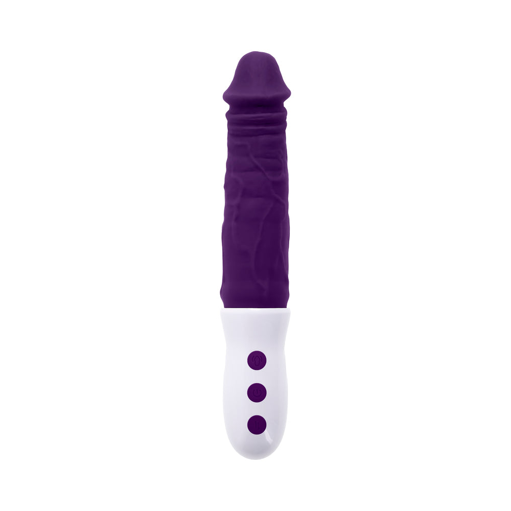 EVOLVED - PLUM THRUST RECHARGEABLE THRUSTING VIBE SILICONE