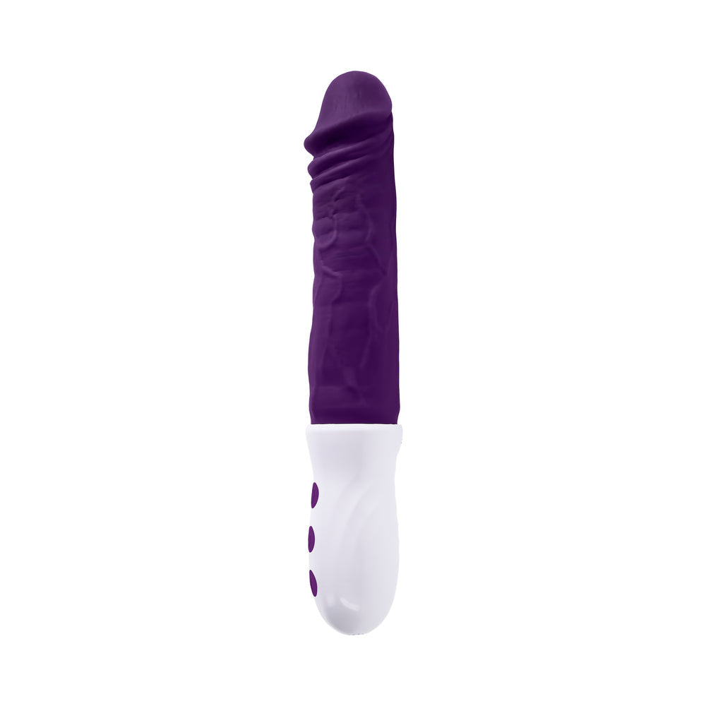 EVOLVED - PLUM THRUST RECHARGEABLE THRUSTING VIBE SILICONE