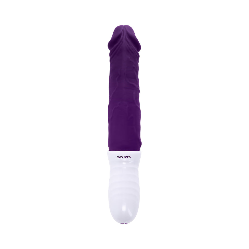 EVOLVED - PLUM THRUST RECHARGEABLE THRUSTING VIBE SILICONE