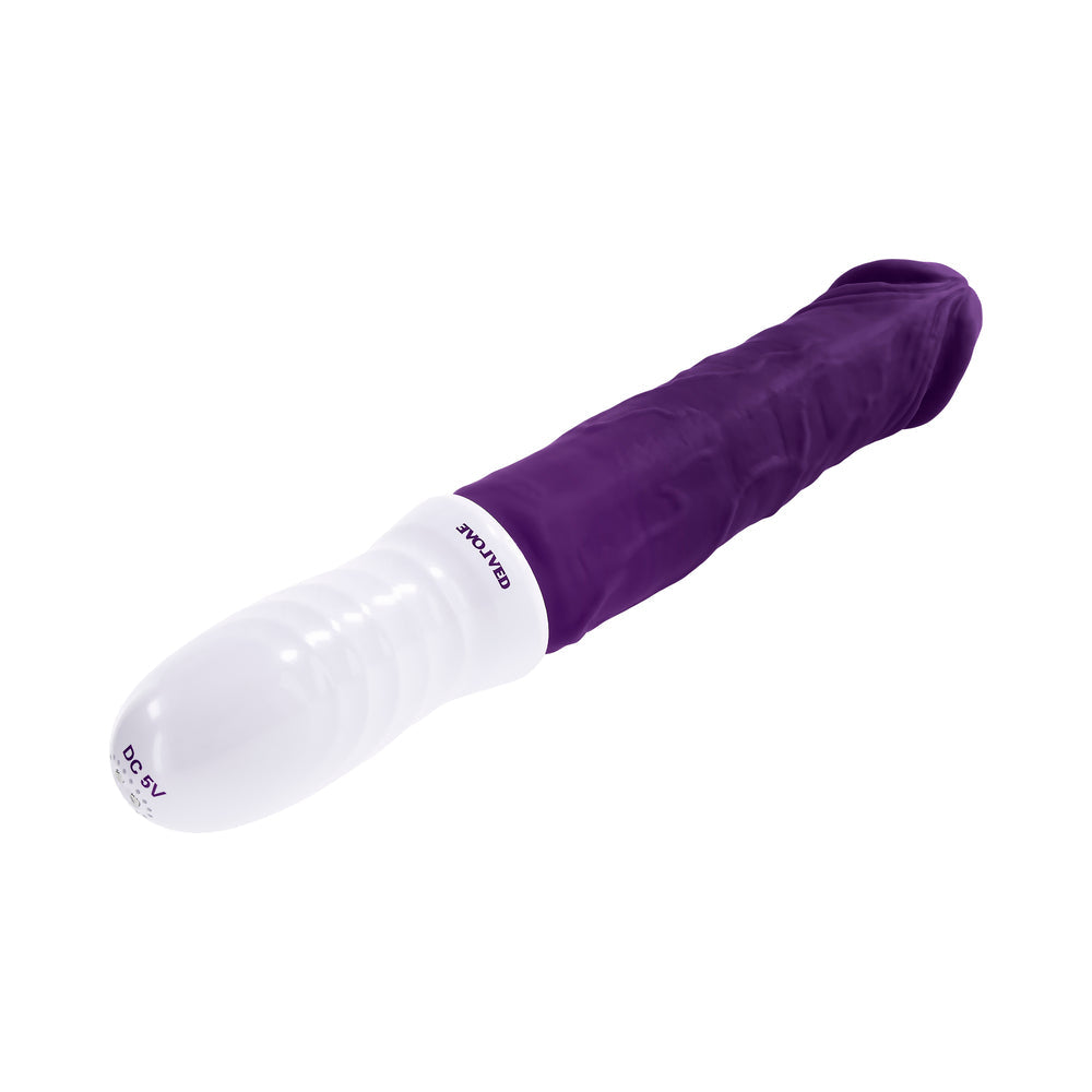 EVOLVED - PLUM THRUST RECHARGEABLE THRUSTING VIBE SILICONE