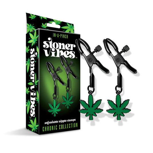 GLOBAL NOVELTIES - STONER VIBES CHRONIC COLLECTION PINÇAS PARA MAMILOS AJUSTÁVEIS