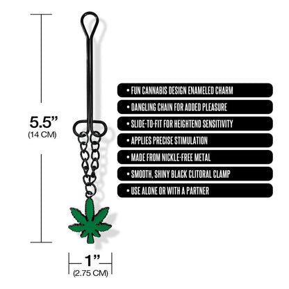 GLOBAL NOVELTIES - STONER VIBES CHRONIC COLLECTION CLITORAL CLAMP WITH CHAIN