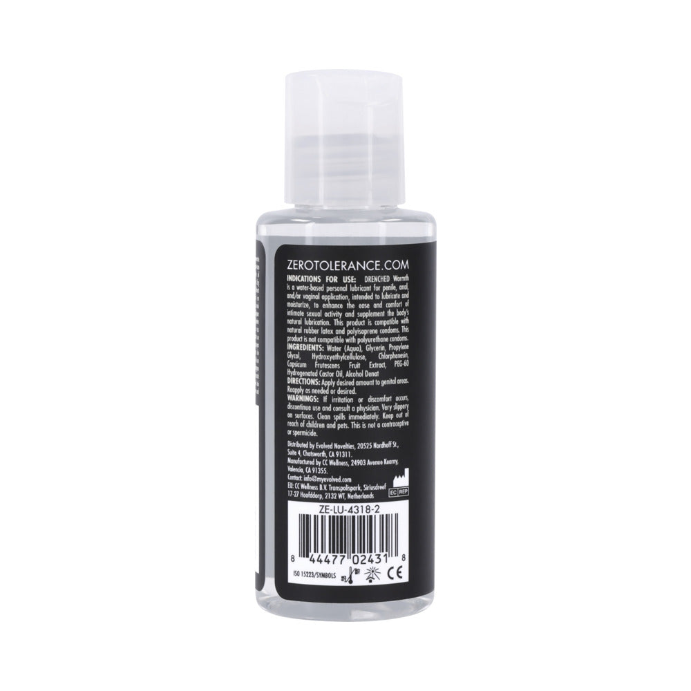 ZERO TOLERANCE - DRENCHED WARMTH WATER-BASED WARMING LUBRICANT 2 OZ.