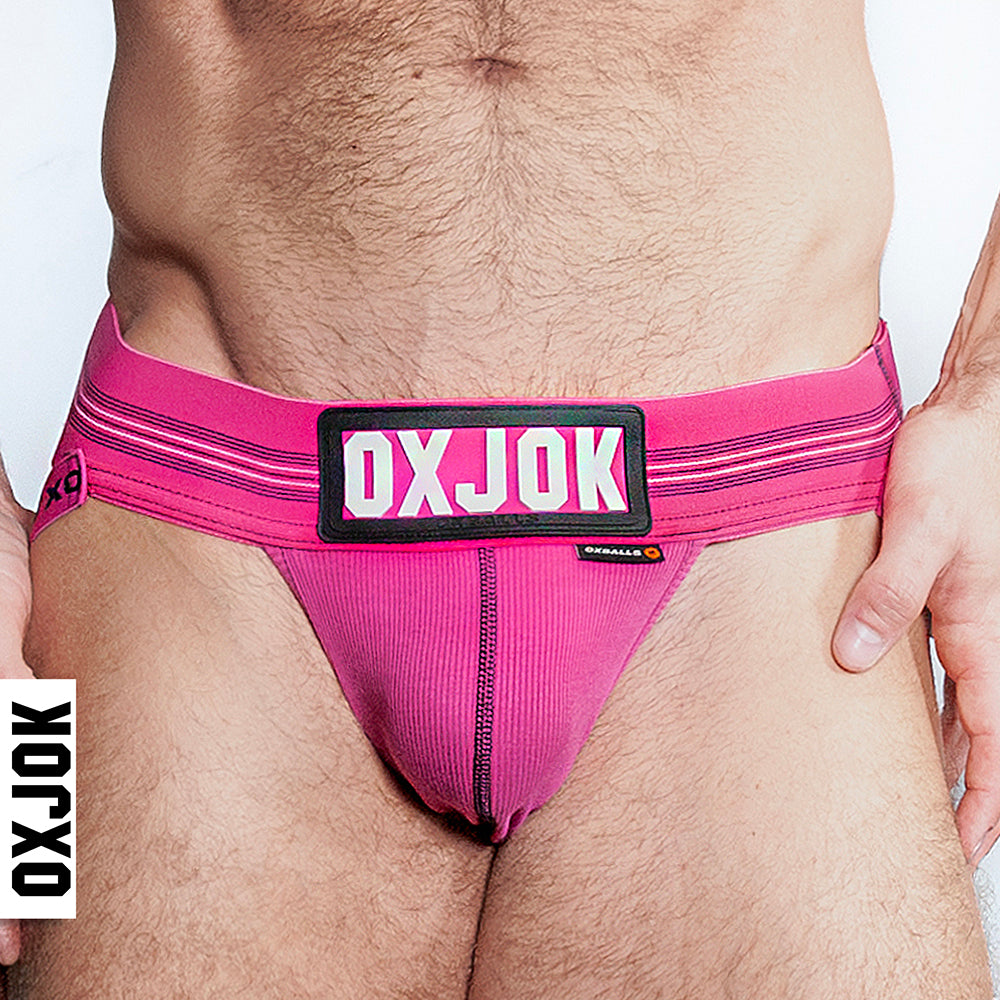OXBALLS - OXJOK SLINGJOCK UPTHRUST SLIDER-STRAP JOCK PINK SKY 2XL