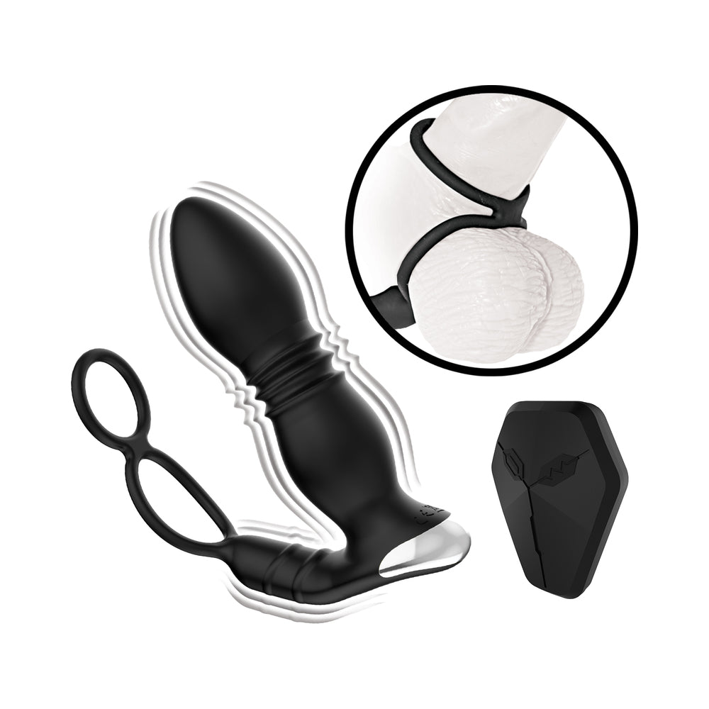 NASSTOYS - ASS-SATION REMOTE THRUSTING POWER PLUG BLACK