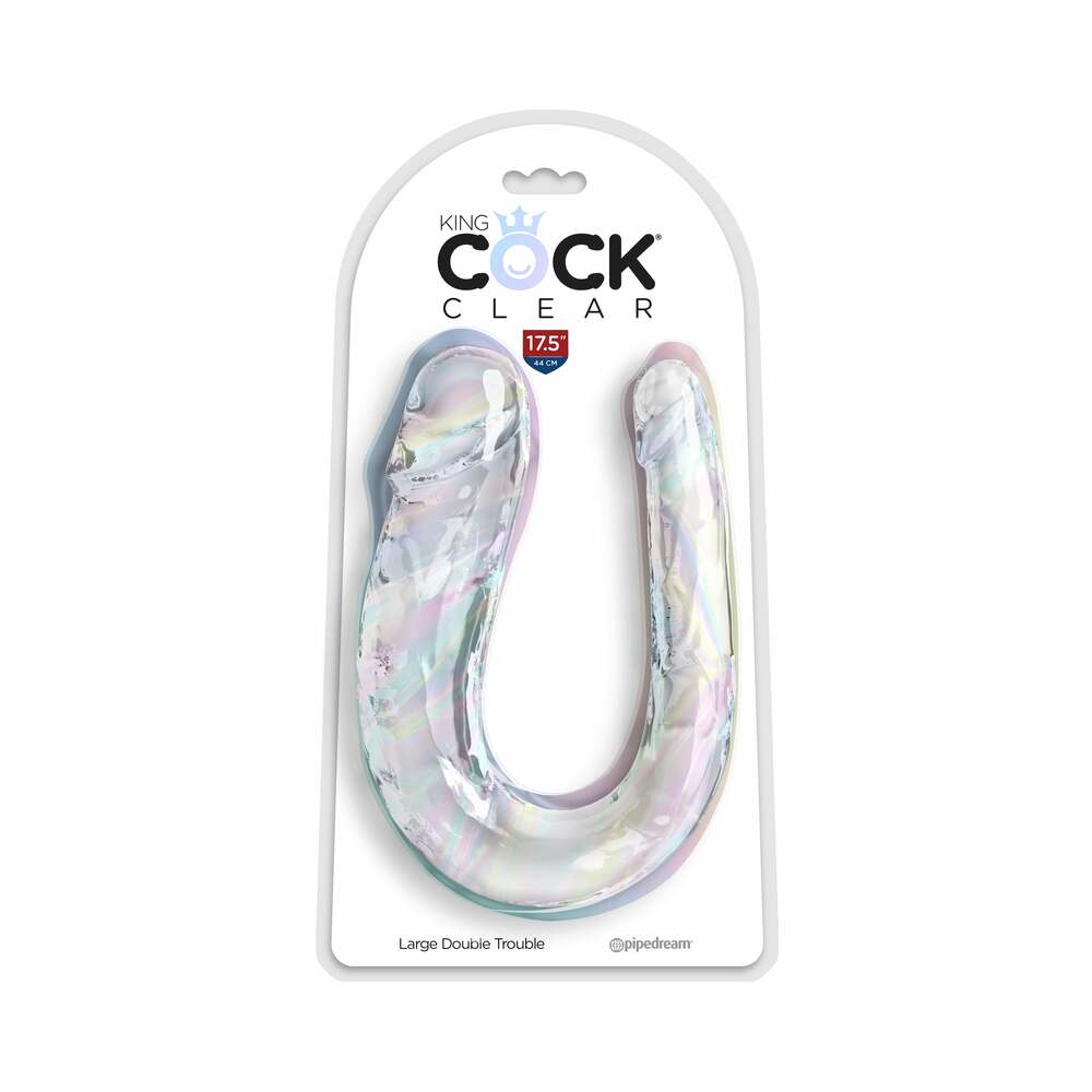 PIPEDREAM - KING COCK CLEAR LARGE DOUBLE TROUBLE