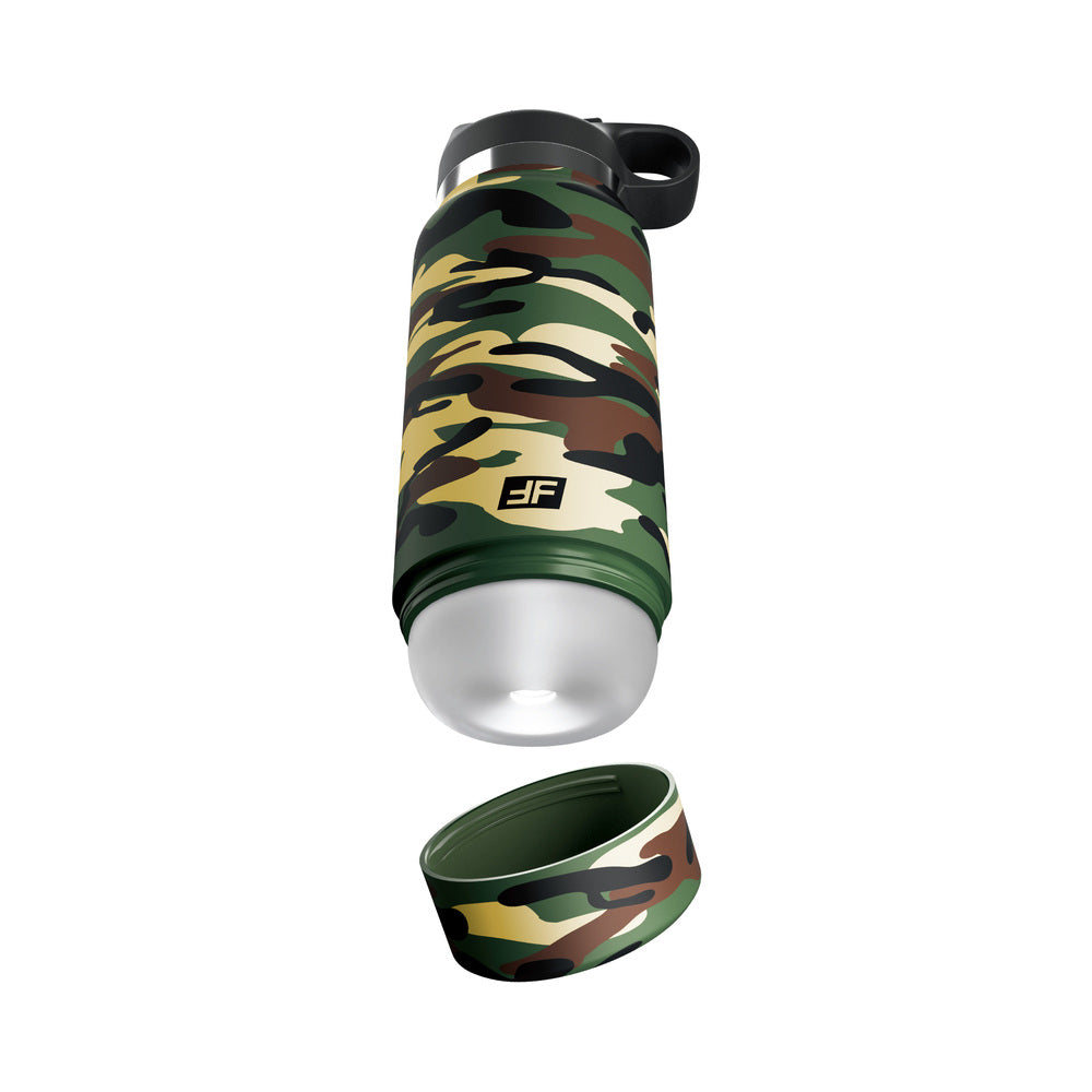 PDX BRANDS - PDX PLUS FAP FLASK HAPPY CAMPER DISCREET STROKER CAMO FROSTED