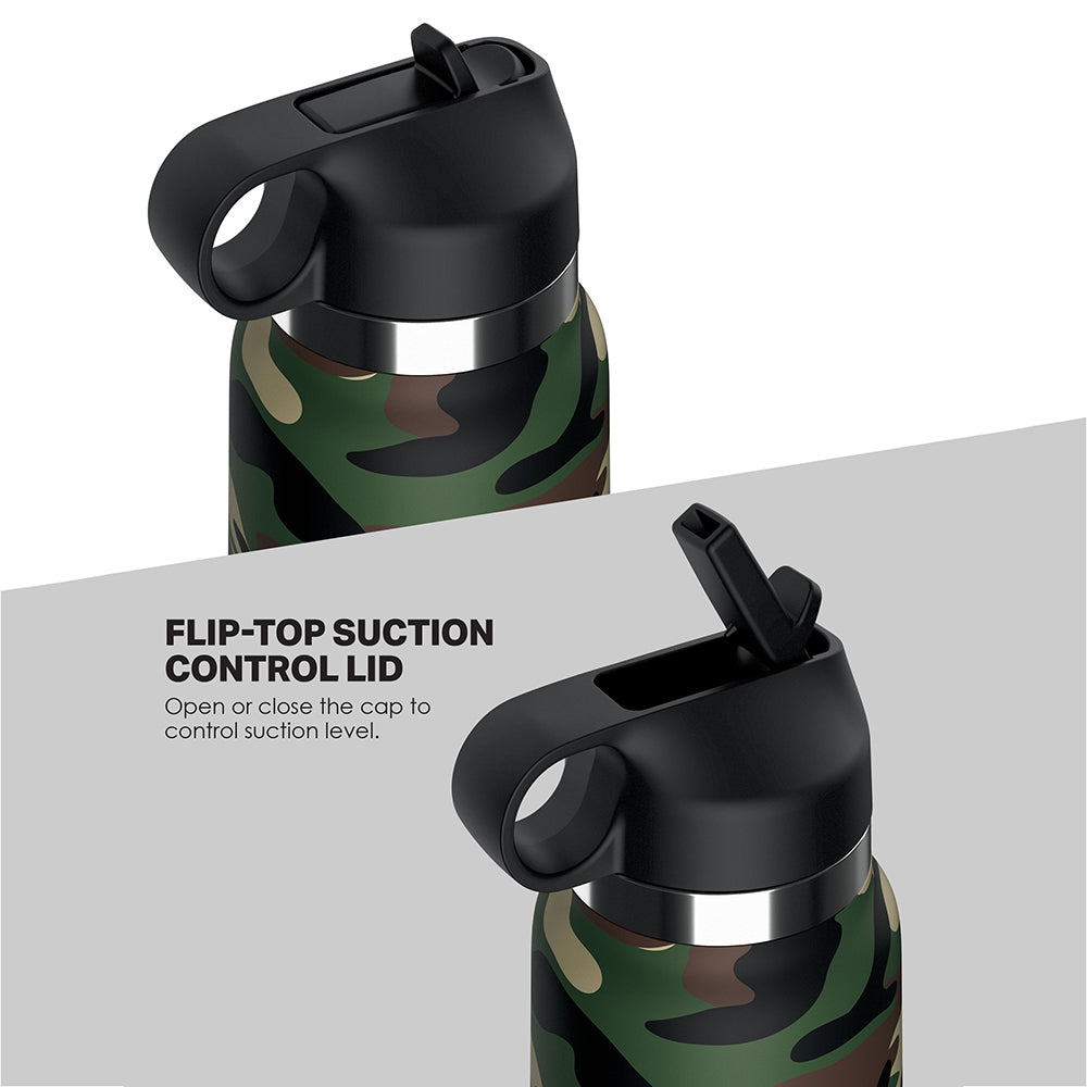 PDX BRANDS - PDX PLUS FAP FLASK HAPPY CAMPER DISCREET STROKER CAMO FROSTED