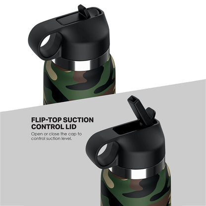 PDX BRANDS - PDX PLUS FAP FLASK HAPPY CAMPER DISCREET STROKER CAMO FROSTED