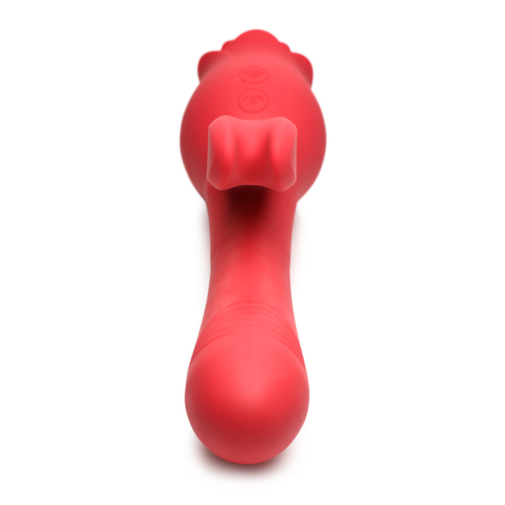 XR BRANDS - BLOOMGASM BLOOMING BUNNY SUCKING & THRUSTING SILICONE RABBIT VIBRATOR
