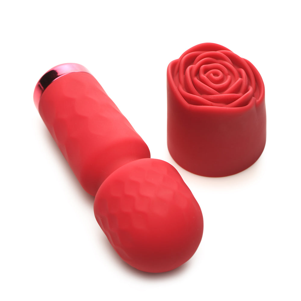 XR BRANDS - BLOOMGASM PLEASURE ROSE-PETITE MINI SILICONE ROSE WAND