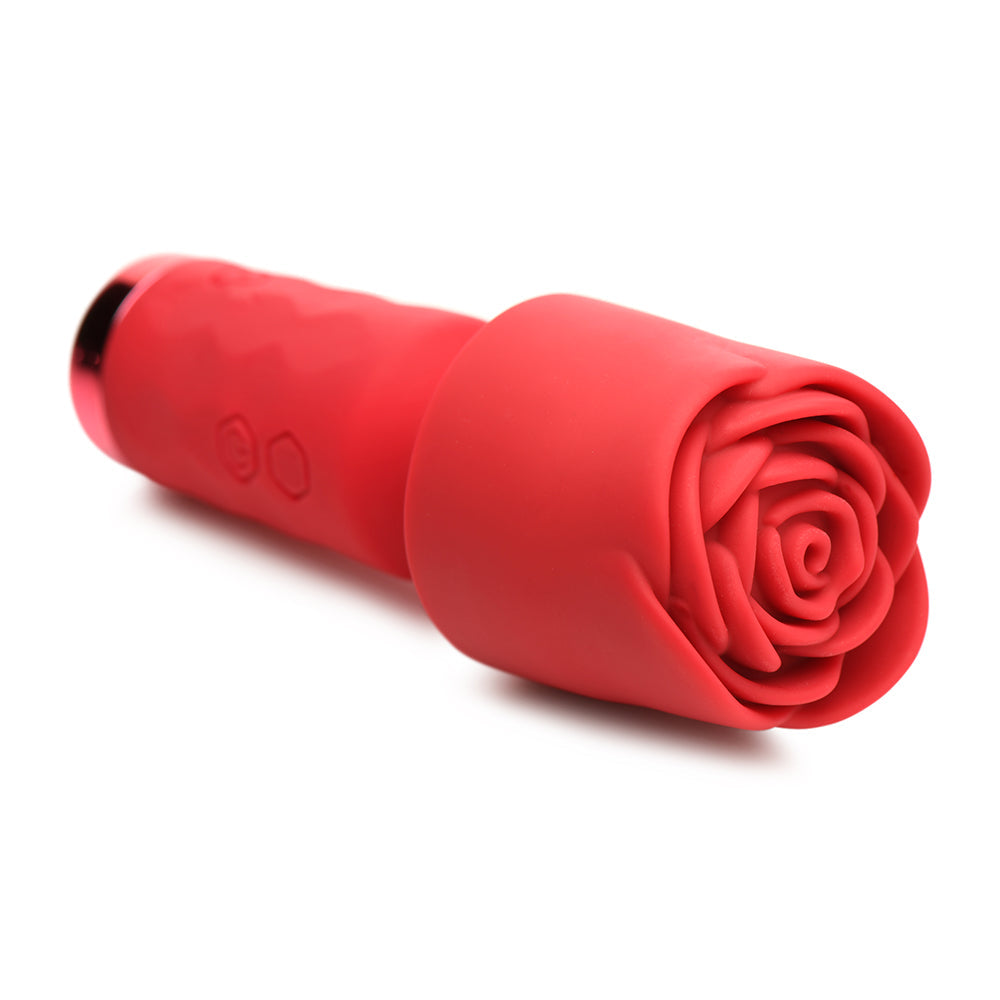 XR BRANDS - BLOOMGASM PLEASURE ROSE-PETITE MINI SILICONE ROSE WAND
