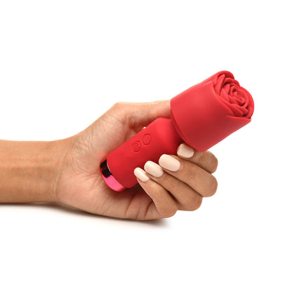 XR BRANDS - BLOOMGASM PLEASURE ROSE-PETITE MINI SILICONE ROSE WAND