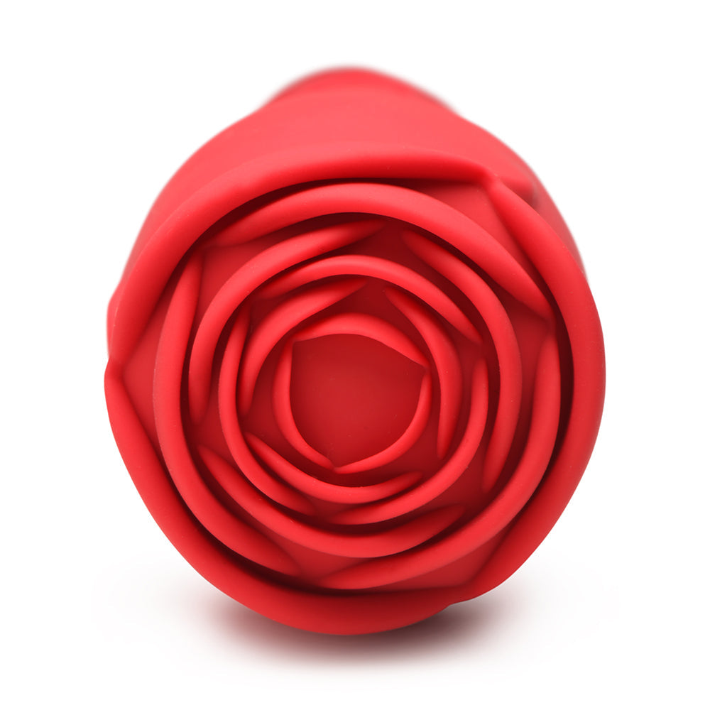 XR BRANDS - BLOOMGASM PLEASURE ROSE 10X SILICONE WAND WITH ROSE ATTACHMENT