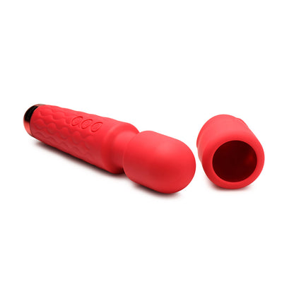 XR BRANDS - BLOOMGASM PLEASURE ROSE 10X SILICONE WAND WITH ROSE ATTACHMENT