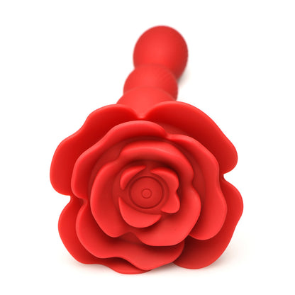 XR BRANDS - BLOOMGASM ROSE TWIRL 10X VIBRATING & ROTATING SILICONE ANAL BEADS