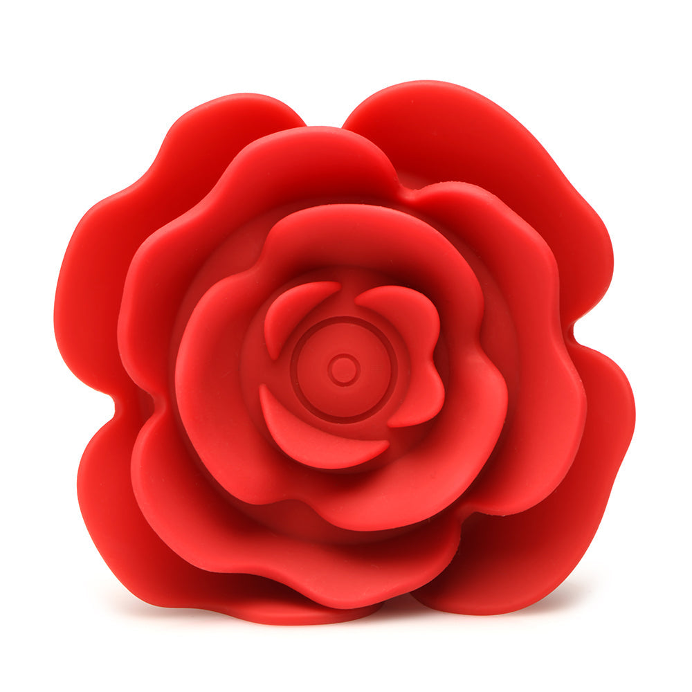 XR BRANDS - BLOOMGASM ROSE TWIRL 10X VIBRATING & ROTATING SILICONE ANAL BEADS