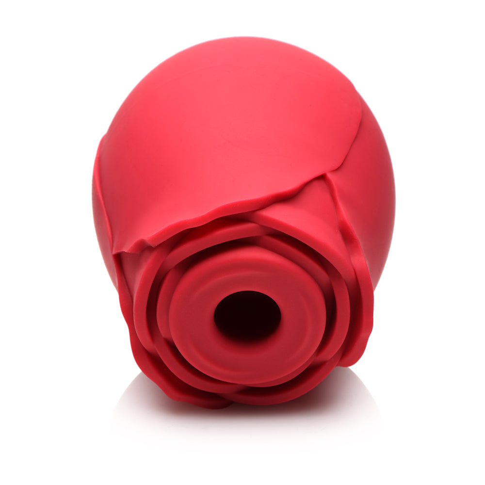 XR BRANDS - BLOOMGASM THE DOUBLE TEASE ROSE ESTIMULADOR EM FORMA DE ROSA COM 10 FUNÇÕES DE SUCÇÃO E LAMBEDURA