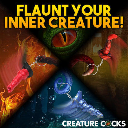 XR BRANDS - CREATURE COCKS HELL-HOUND, LORD KRAKEN & KING COBRA SILICONE KEYCHAIN SET