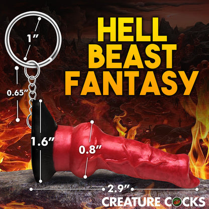 XR BRANDS - CREATURE COCKS HELL-HOUND SILICONE KEYCHAIN