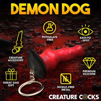 XR BRANDS - CREATURE COCKS HELL-HOUND SILICONE KEYCHAIN