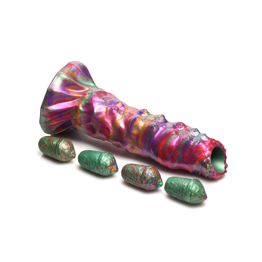 XR BRANDS - CREATURE COCKS LARVA SILICONE OVIPOSITOR DILDO WITH EGGS