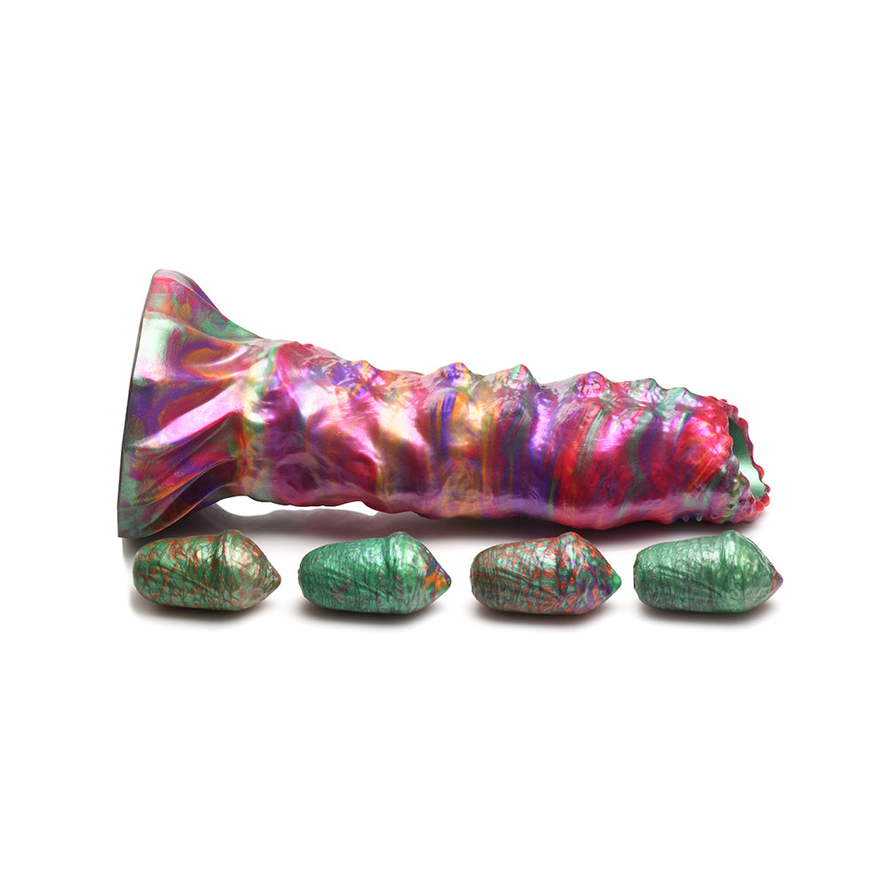 XR BRANDS - CREATURE COCKS LARVA SILICONE OVIPOSITOR DILDO WITH EGGS