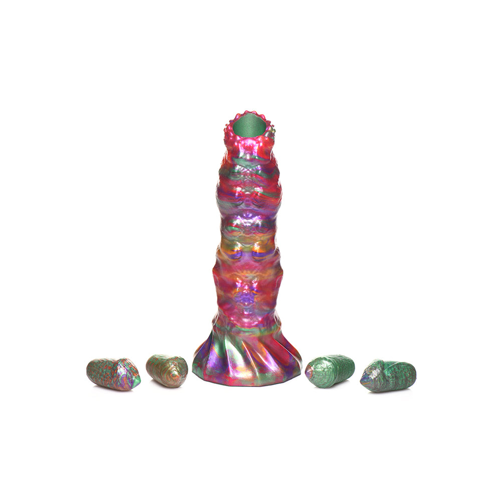 XR BRANDS - CREATURE COCKS LARVA SILICONE OVIPOSITOR DILDO WITH EGGS