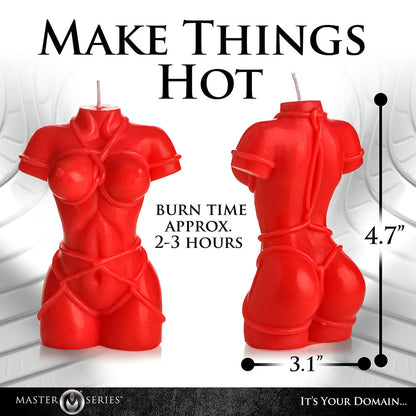 XR BRANDS - MASTER SERIES BOUND GODDESS DRIP CANDLE RED