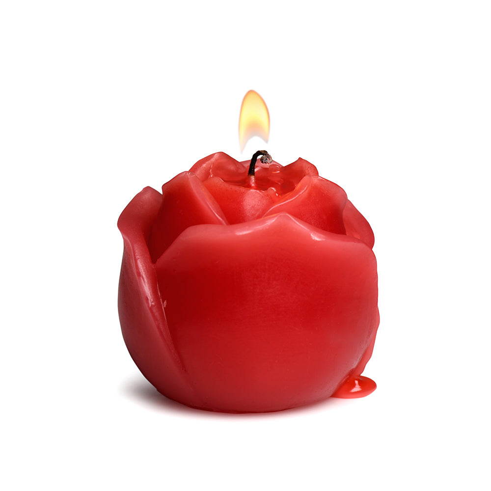 XR BRANDS - MASTER SERIES FLAMING ROSE DRIP CANDLE