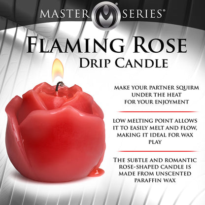 XR BRANDS - MASTER SERIES FLAMING ROSE DRIP CANDLE