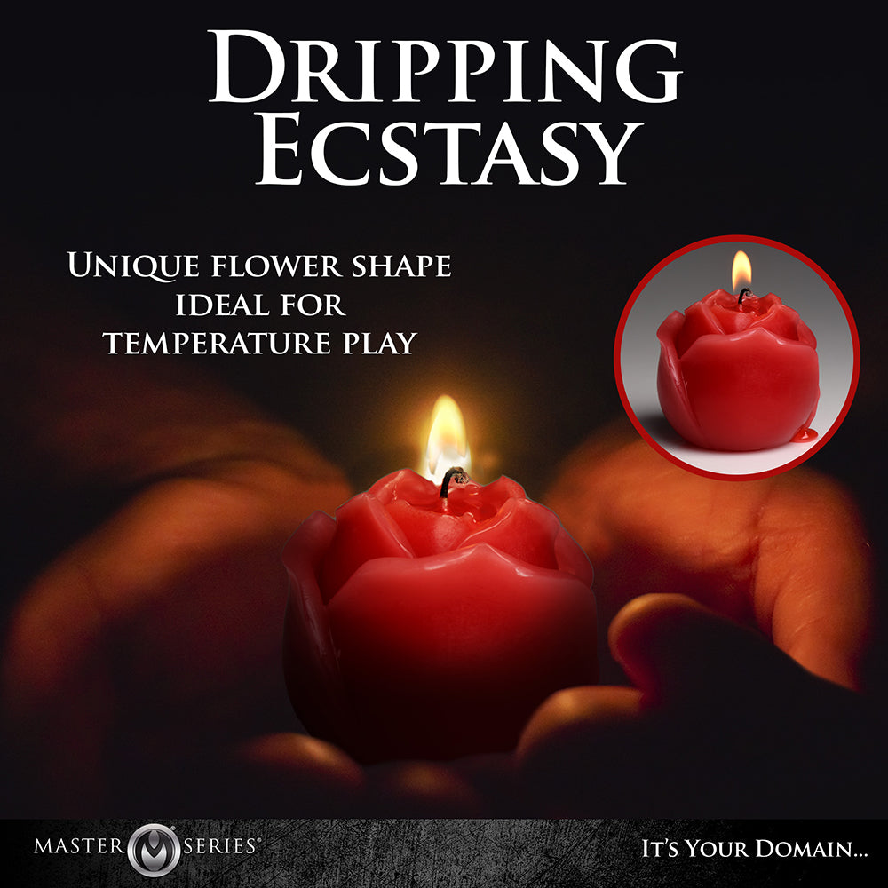 XR BRANDS - MASTER SERIES FLAMING ROSE DRIP CANDLE
