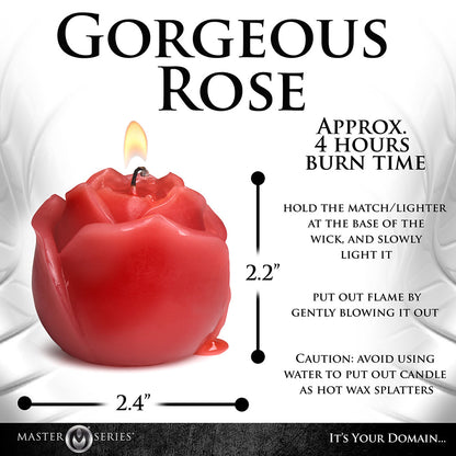 XR BRANDS - MASTER SERIES FLAMING ROSE DRIP CANDLE