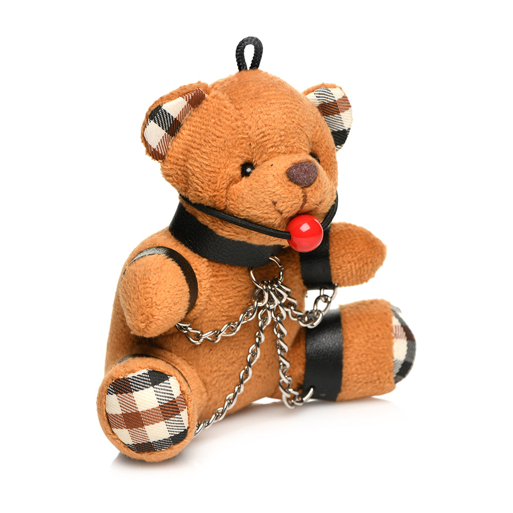 XR BRANDS - MASTER SERIES GAGGED TEDDY BEAR KEYCHAIN