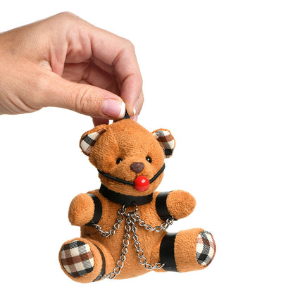 XR BRANDS - MASTER SERIES GAGGED TEDDY BEAR KEYCHAIN