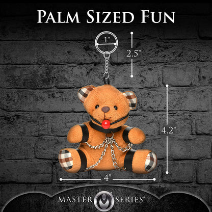 XR BRANDS - MASTER SERIES GAGGED TEDDY BEAR KEYCHAIN