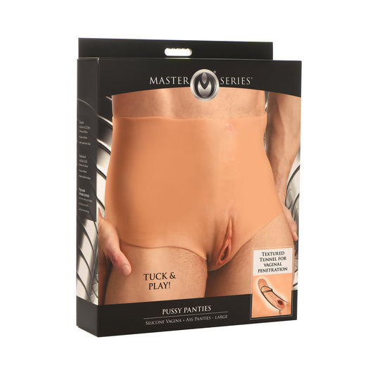 XR BRANDS - MASTER SERIES PUSSY PANTIES SILICONE VAGINA + ASS PANTIES