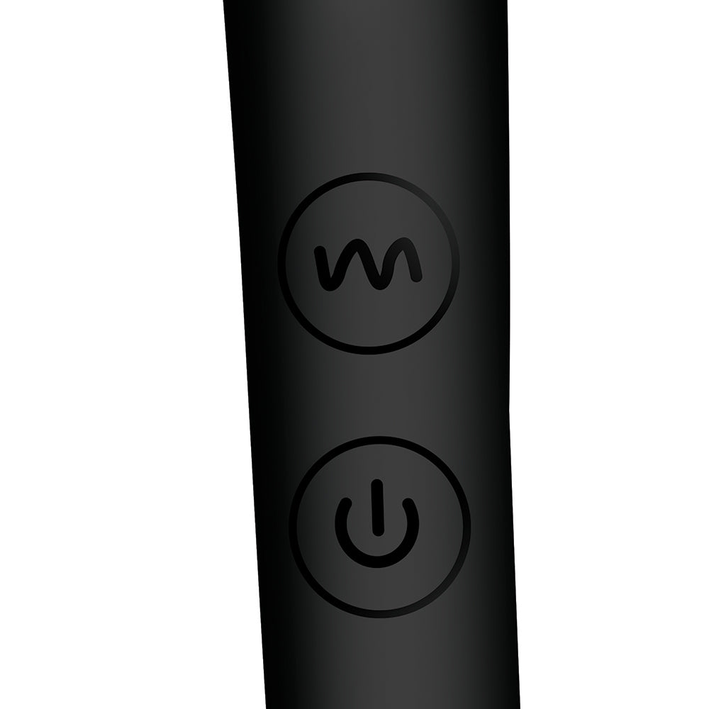 XR BRANDS - MASTER SERIES 10X VIBRA-CRESCENT DILDO VIBRATÓRIO DE SILICONE COM DUPLA EXTREMIDADE PRETO